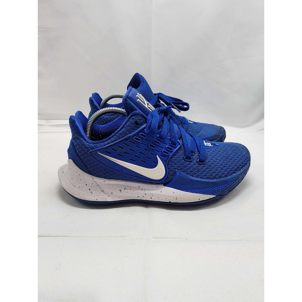 Nike Kyrie 5 Basketball Shoes Blue White Speckled Mid Top Lace Up US 6 Used